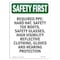 Signmission OSHA Sign, Required PPE Hard Hat Safety, 10in X 7in Rigid Plastic, 7" W, 10" H, Portrait OS-SF-P-710-V-11229 - alternate 1